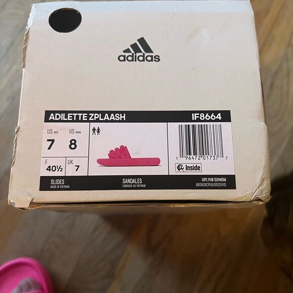 Adidas Zplaash Slides Hot Pink M7/W8 - Picture 7 of 8